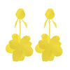 Jewelry Metal Petal Flower Baking Varnish Women's Tassel Earrings