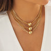 Jewelry Metal Plastic Geometric Ball Pendant Necklace Electroplated Box Chain Women