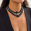 Jewelry Metal Plastic Geometric Ball Pendant Necklace Electroplated Box Chain Women