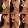 Jewelry Metal Plastic Geometric Ushaped Electroplated Earrings For Women