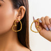 Jewelry Metal Plastic Geometric Ushaped Electroplated Earrings For Women
