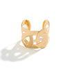 Jewelry Metal Punk Wide Face Hollow Cross Opening Bracelet With Electroplating