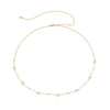 Jewelry Metal Rhinestone Thin Chain Waist Chain For Women Simple Beach Bikini Round Bead Body Chain