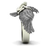 Jewelry Metal Ring With Flying Eagle Cartoon Characters Unisex Electroplated