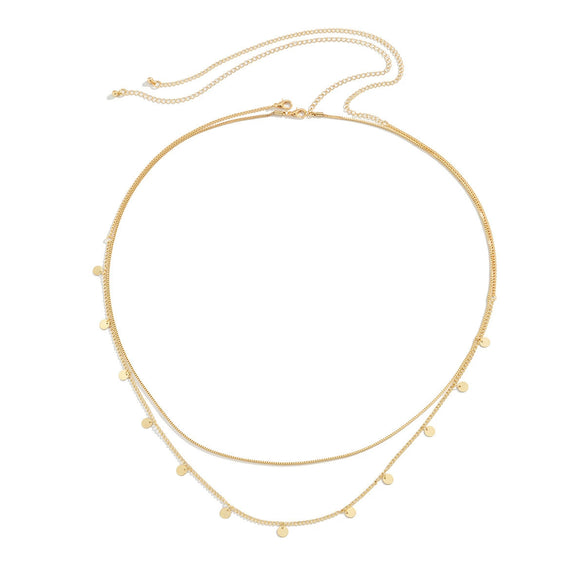 Jewelry Metal Sequin Geometric Pendant Body Chain Waist Chain Set For Women Minimalist Style