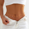 Jewelry Metal Sequin Geometric Pendant Body Chain Waist Chain Set For Women Minimalist Style