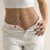 Jewelry Metal Sequin Geometric Pendant Body Chain Waist Chain Set For Women Minimalist Style