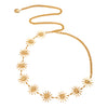 Jewelry Metal Smiling Face Sunflower Waist Chain Belt Body Chain Accessories For Unisex