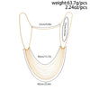 Jewelry Metal Snake Bone Chain Geometric Tassel Body Chain For Women Electroplated