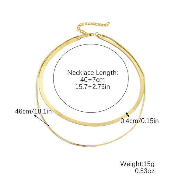 Jewelry Metal Snake Bone Chain With Wave And Geometric Pattern Electroplated For Women