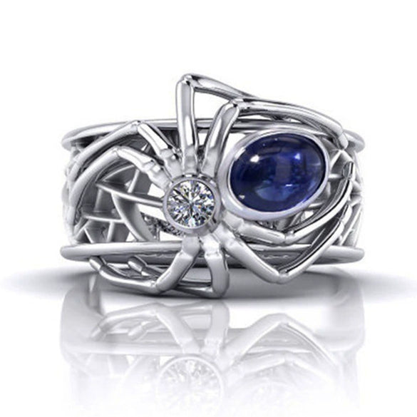 Jewelry Metal Spider Ring Punk Style Insect Pattern Electroplated