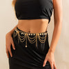 Jewelry Metal Star Waist Chain With Alloy Inlaid Artificial And Semiprecious Stones Electroplated
