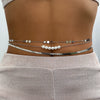 Jewelry Metal Style Snake Bone Waist Chain With Imitation Pearl And Multiple Circles