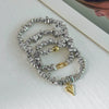 Jewelry Metal Tassel Pendant Bracelet Ins Style Irregular Beaded Electroplated