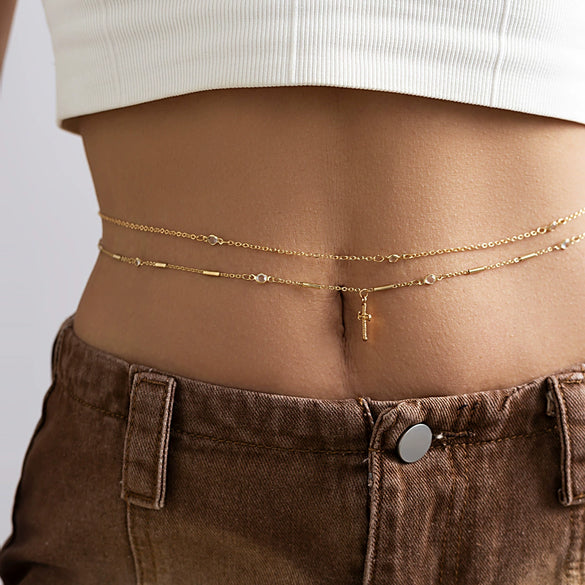 Jewelry Metal Thin Chain Waist Chain Women's Leisure Style