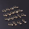 Jewelry Metal Water Drop Zircon Pendant Nose Ring Geometric Electroplating Women's