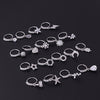 Jewelry Metal Water Drop Zircon Pendant Nose Ring Geometric Electroplating Women's