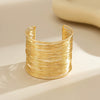 Jewelry Metallic Irregular Open Convex Bracelet Electroplating
