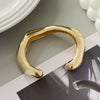 Jewelry Metallic Irregular Open Convex Bracelet Electroplating