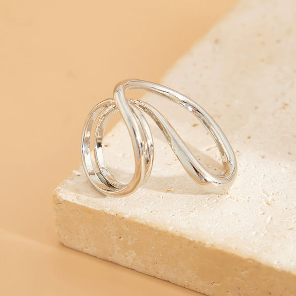 Jewelry Metallic Irregular Open Convex Bracelet Electroplating