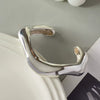 Jewelry Metallic Irregular Open Convex Bracelet Electroplating