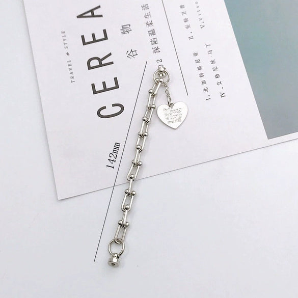 Jewelry Mobile Phone Case Bracelet Accessories Alloy Electroplating Pearl Love Letter Shell Women's