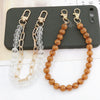 Jewelry Mobile Phone Chain Handheld Glass Glaze Beaded Crystal Baked Paint For Women