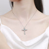 Jewelry Moissanite S925 Sterling Silver Geometric Cross Necklace Pendant