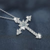 Jewelry Moissanite S925 Sterling Silver Geometric Cross Necklace Pendant
