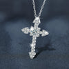 Jewelry Moissanite S925 Sterling Silver Geometric Cross Necklace Pendant