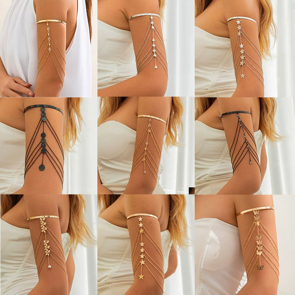 Jewelry Multi Layer Tassel Bracelet Imitation Pearls Geometric Electroplated Women's