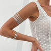 Jewelry Multilayer Hollow Arm Bracelet Iron Casual Style Electroplating