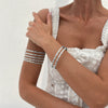 Jewelry Multilayer Hollow Arm Bracelet Iron Casual Style Electroplating