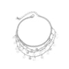Jewelry Multilayer Sequin Star Tassel Ushaped Metal Chain Anklet Women's Geometric