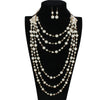 Jewelry Multilayered Imitation Pearl Necklace Snake Bone Chain Pearlescent Treatment French Retro Geometric Animal Zodiac Women's