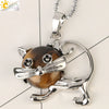 Jewelry Natural Crystal Alloy Pendant Necklace With Animal Pattern For Ladies Minimalist Style
