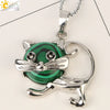 Jewelry Natural Crystal Alloy Pendant Necklace With Animal Pattern For Ladies Minimalist Style