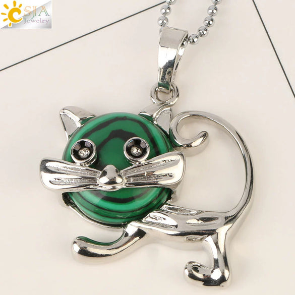 Jewelry Natural Crystal Alloy Pendant Necklace With Animal Pattern For Ladies Minimalist Style