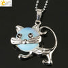 Jewelry Natural Crystal Alloy Pendant Necklace With Animal Pattern For Ladies Minimalist Style