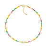 Jewelry Natural Freshwater Pearl And Organic Glass Beaded Handwoven Geometric Style Necklace For Women