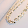 Jewelry Natural Freshwater Pearl Bamboo Chain Electroplating Double Clavicle Chain