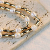 Jewelry Natural Freshwater Pearl Bamboo Chain Electroplating Double Clavicle Chain