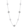 Jewelry Natural Shell Clover 925 Sterling Silver Geometric Pendant Necklace For Women Electroplating