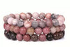 Jewelry Natural Stone Bracelet Copper Geometric Handmade Rose Quartz Tiger Eye Agate