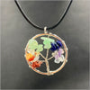 Jewelry Natural Stone Gravel Crystal Gem Silver Wire Tree Of Life Constellation Cartoon Pendant