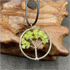 Jewelry Natural Stone Gravel Crystal Gem Silver Wire Tree Of Life Constellation Cartoon Pendant