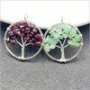 Jewelry Natural Stone Gravel Crystal Gem Silver Wire Tree Of Life Constellation Cartoon Pendant