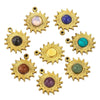 Jewelry Natural Stone Stainless Steel Inlay Totem Pendant And Earrings Bohemian Style