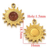 Jewelry Natural Stone Stainless Steel Inlay Totem Pendant And Earrings Bohemian Style