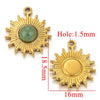 Jewelry Natural Stone Stainless Steel Inlay Totem Pendant And Earrings Bohemian Style